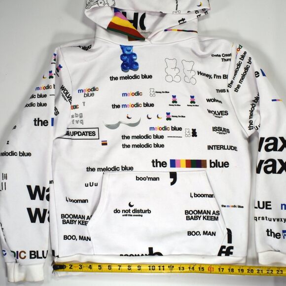 Baby Keem Melodic Blue Tour All Over Print Hoodie - S - Picture 6 of 8
